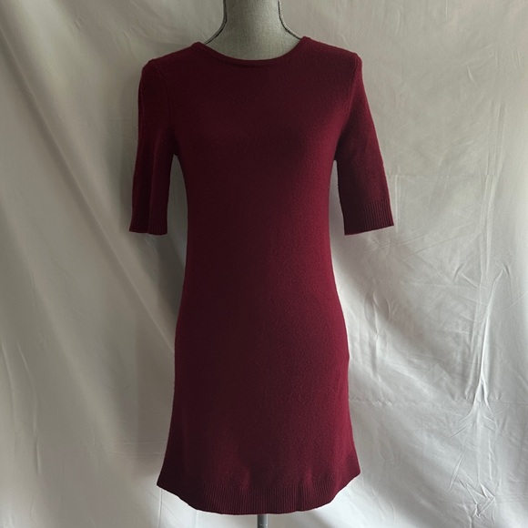 Theory Dresses & Skirts - Theory Mini Knit Dress in Burgundy
